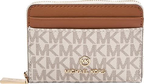 michael kors small black quilted travel wallet|Michael Kors vanilla acorn wallet.